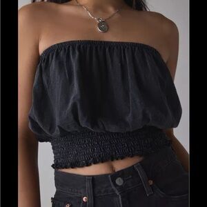 Elegant Black Strapless Top Urban Outfitters Size XL